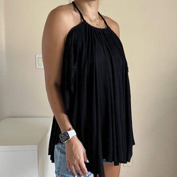Free People Black Halter Top Size S - Picture 2 of 11
